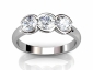 white gold diamond trilogy rings MW55 raised view