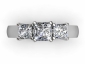 Princess cut diamond trilogy rings MPA62 birds eye view