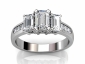 multi diamond trilogy rings MP60 raised view
