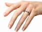 Diamond ring SWR16 rub-over setting oon finger view 