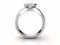 Diamond ring SWR16 rub-over setting through finger view