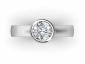 Diamond ring SWR16 rub-over setting birds eye view