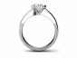 half rub over set diamond rings SWR17 through finger view