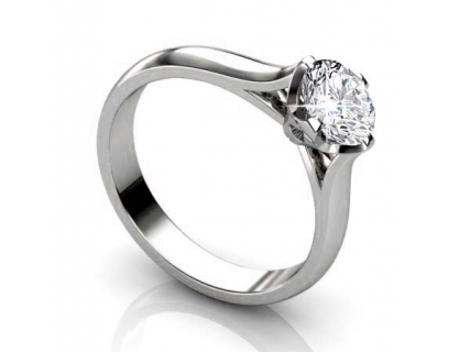 white gold diamond rings SWR18 profile view