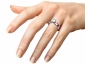 round diamond engagement rings SWR21 on finger view