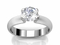 round diamond engagement rings SWR21 raised view