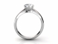 solitaire engagement ring white gold SWR25 through finger view