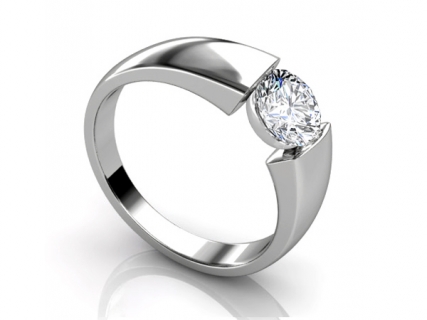 tenison set diamond engagement rings SWR26 profile view 
