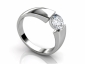 tenison set diamond engagement rings SWR26 profile view 