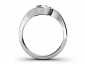 solitaire twist band rings SWR27 through finger view