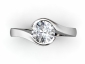 solitaire twist band rings SWR27 birds eye view 