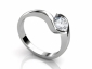 solitaire twist band rings SWR27 profile view 