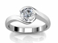 solitaire twist band rings SWR27 raised view