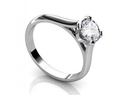 Solitaire rings white gold SWR31 profile image view
