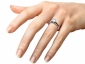 Solitaire rings white gold SWR31 on finger view