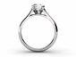 Solitaire rings white gold SWR31 through finger view