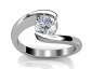 twist band rings SWR66 raised view