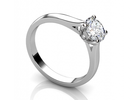 Rings engagement white gold SWR68 profile view
