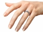 Rings engagement white gold SWR68 on finger view