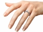 Rings engagement white gold SWR69 on finger view