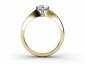 Gold marquise Diamond solitaire rings SYF05 through finger view 