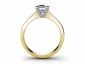 yellow gold diamond rings SYP32 through finger view