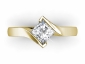 Princess cut diamond rings Solitaire SYP35 birds eye view