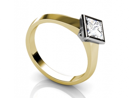 yellow and white gold rings SYP41 profile view 