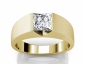 wide band gold ring SYP50 raised view 