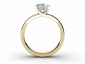 gold solitaire rings SYP51 through finger view 