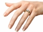 Diamond yellow and white gold rings SYR17 on finger view