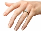 4 claw diamond rings SYR64 on finger view 