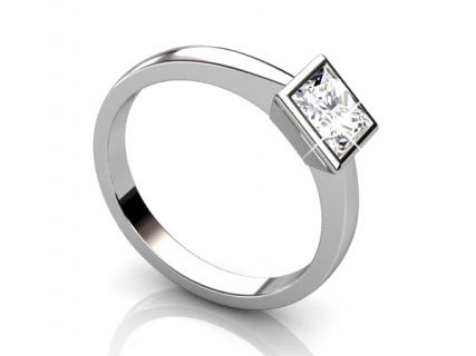 Solitaire Platinum ring princess cut diamond SPAP43 profile image 