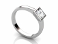 Solitaire Platinum ring princess cut diamond SPAP43 profile image 