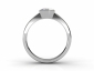 bezel set solitaire diamond princess cut ring SPAP41 through finger view