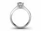 princess cut diamond ring SPP32 through finger view
