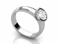 Rub-over setting engagement ring SPR16 profile view