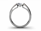 tension set engagement ring SPR26 through finger view