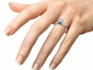 Engagement ring SAW11 on finger view