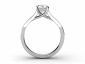 diamond ring SAW34 White Gold on finger view 