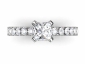 Engagement diamond ring SAW36 birds eye view