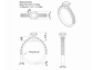 Engagement ring SAY22 CAD view