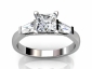 Platinum SAPA49 Tilogy Ring raised view 
