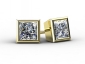 EPBY08 yellow gold 2ct diamond studs front profile