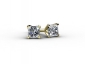 0.50ct EPCY003 princess studs front view