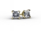Princess Cut Yellow Gold 1.00ct EPCY006 earrings view one