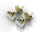 2ct gold EPCY008 earrings diamond  birds eye profile