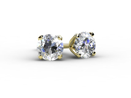 Gold Diamond earrings ERCY05 image one