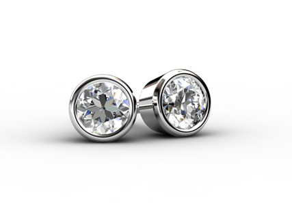 Round diamond earrings ERBP04 first view