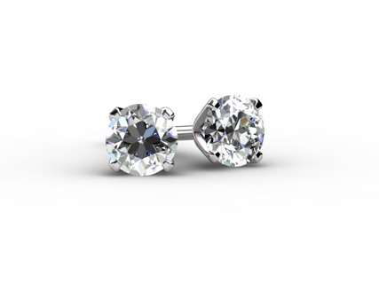 front view diamond earrings ERCP04 